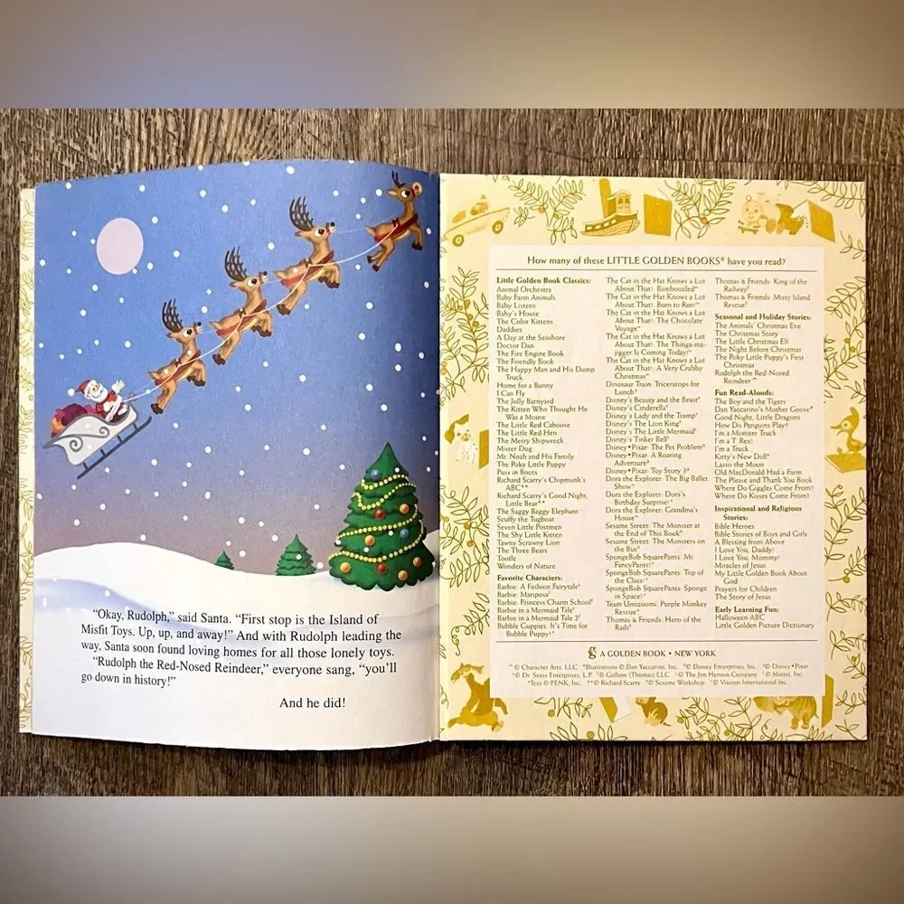 Little Golden Book Rudolph the Red-Nosed Reindeer 2006 Christmas Hardcover